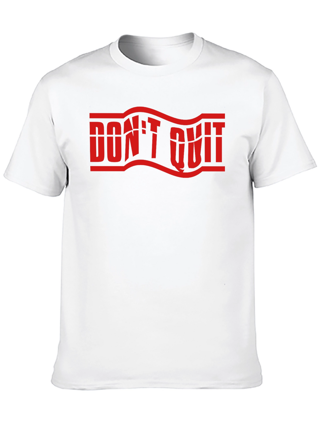 Dont Quit Graphic Print Crew Neck T-Shirt