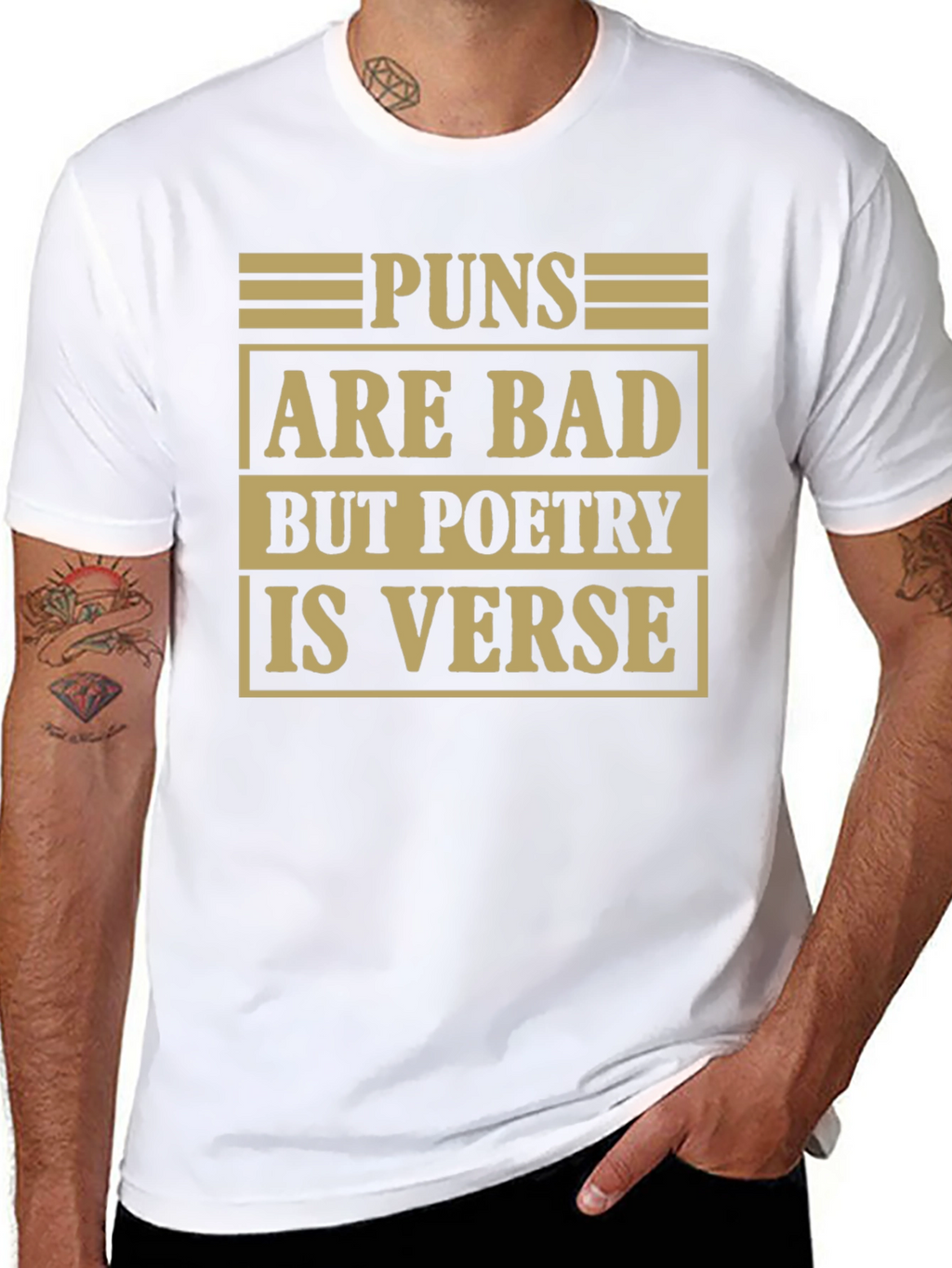 Pun Poetry Graphic Tee - Humorous Literary Shirt