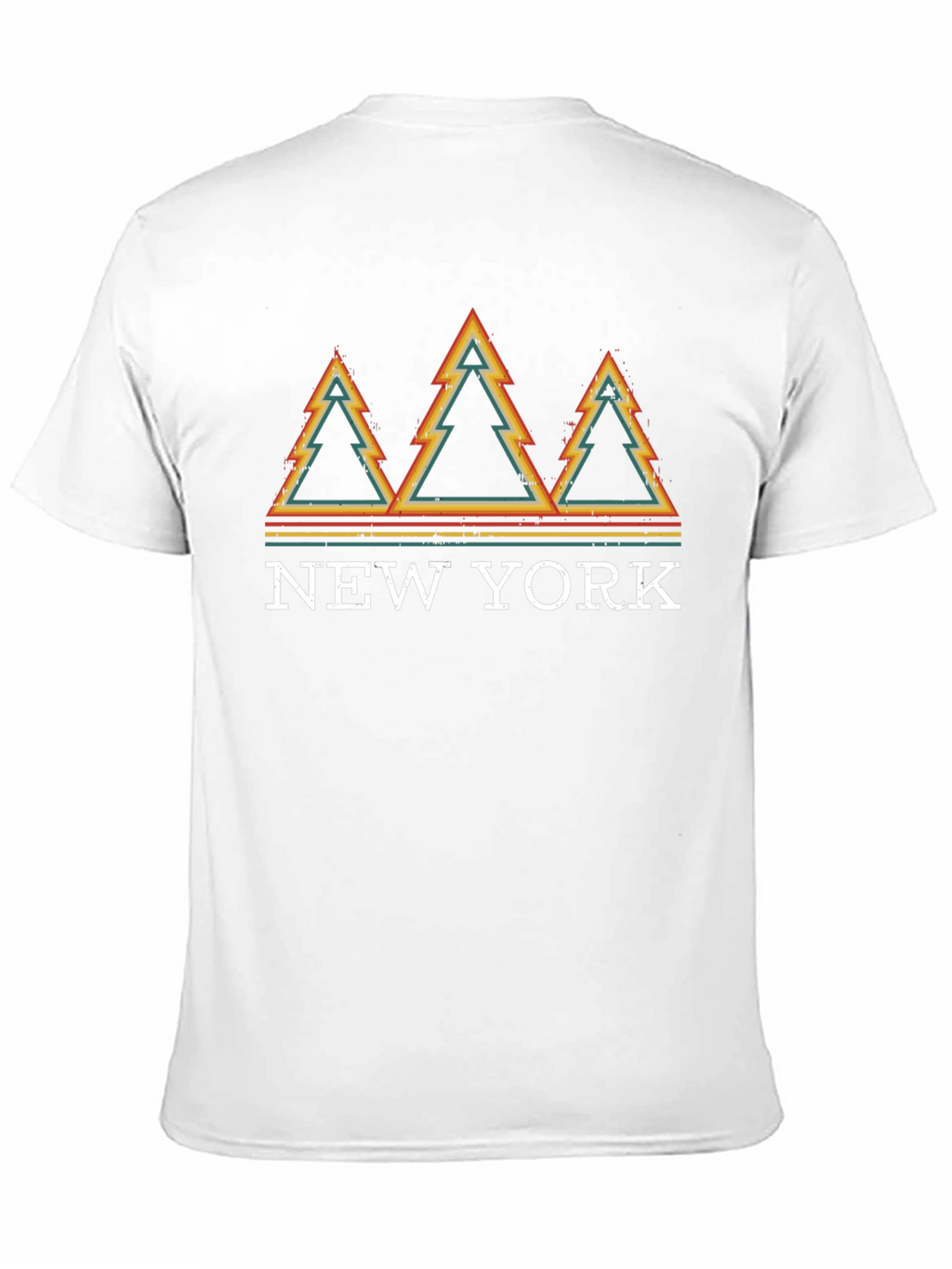 Retro New York Pine Tree Graphic T-Shirt