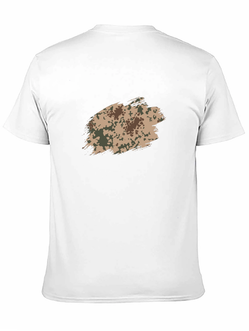 Mens Black T-Shirt with Camo Brushstroke Design