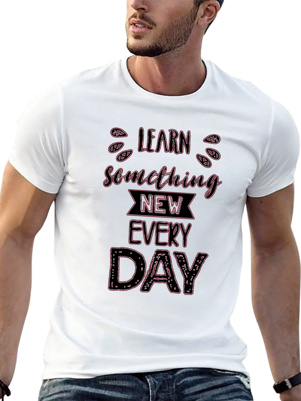 Learn Something New Everyday Black T-Shirt