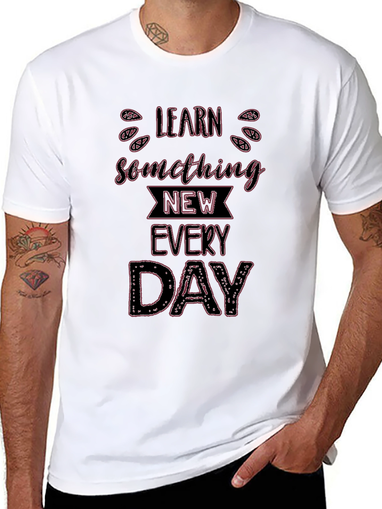 Learn Something New Everyday Black T-Shirt