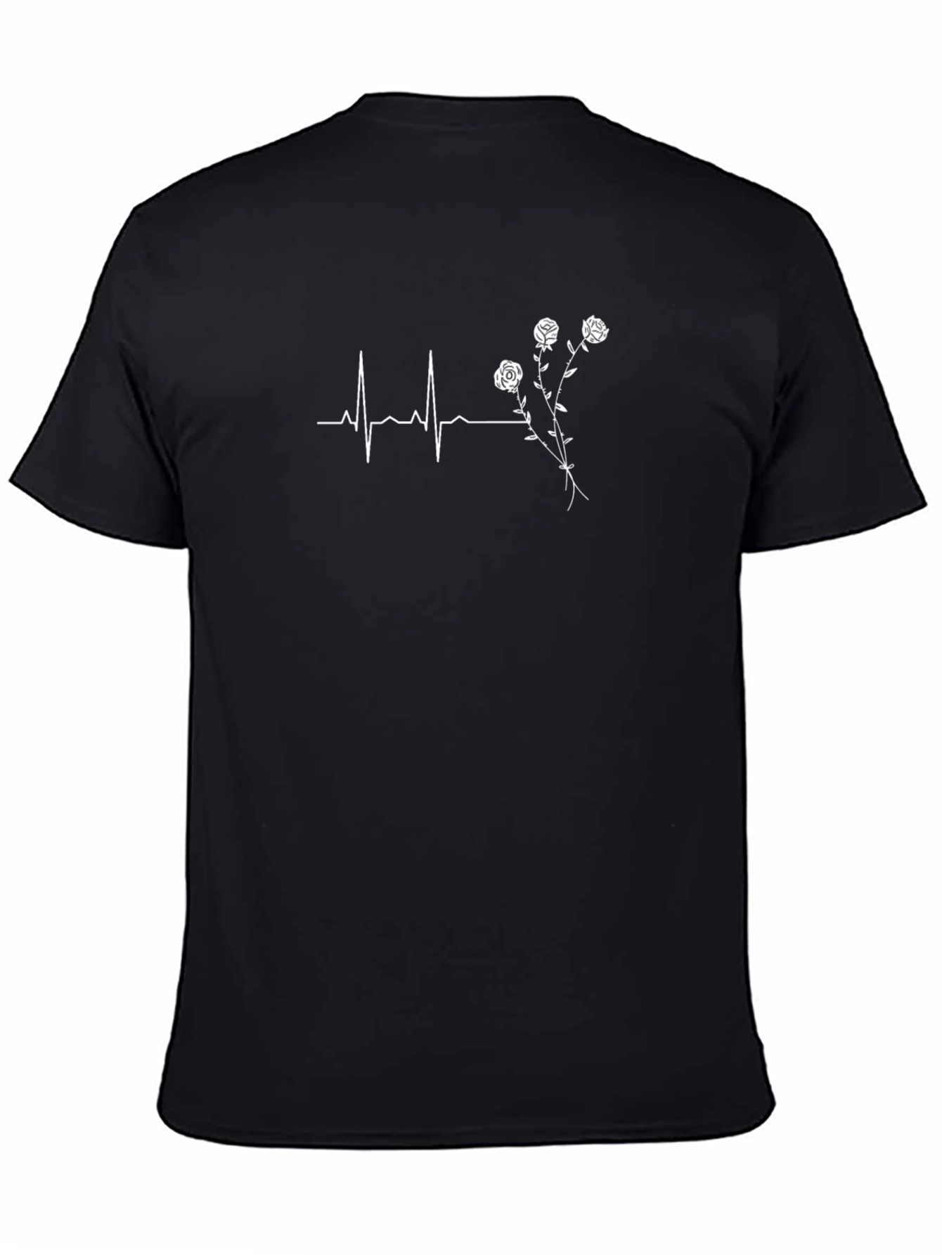 Heartbeat Rose T-Shirt - Stylish Graphic Tee