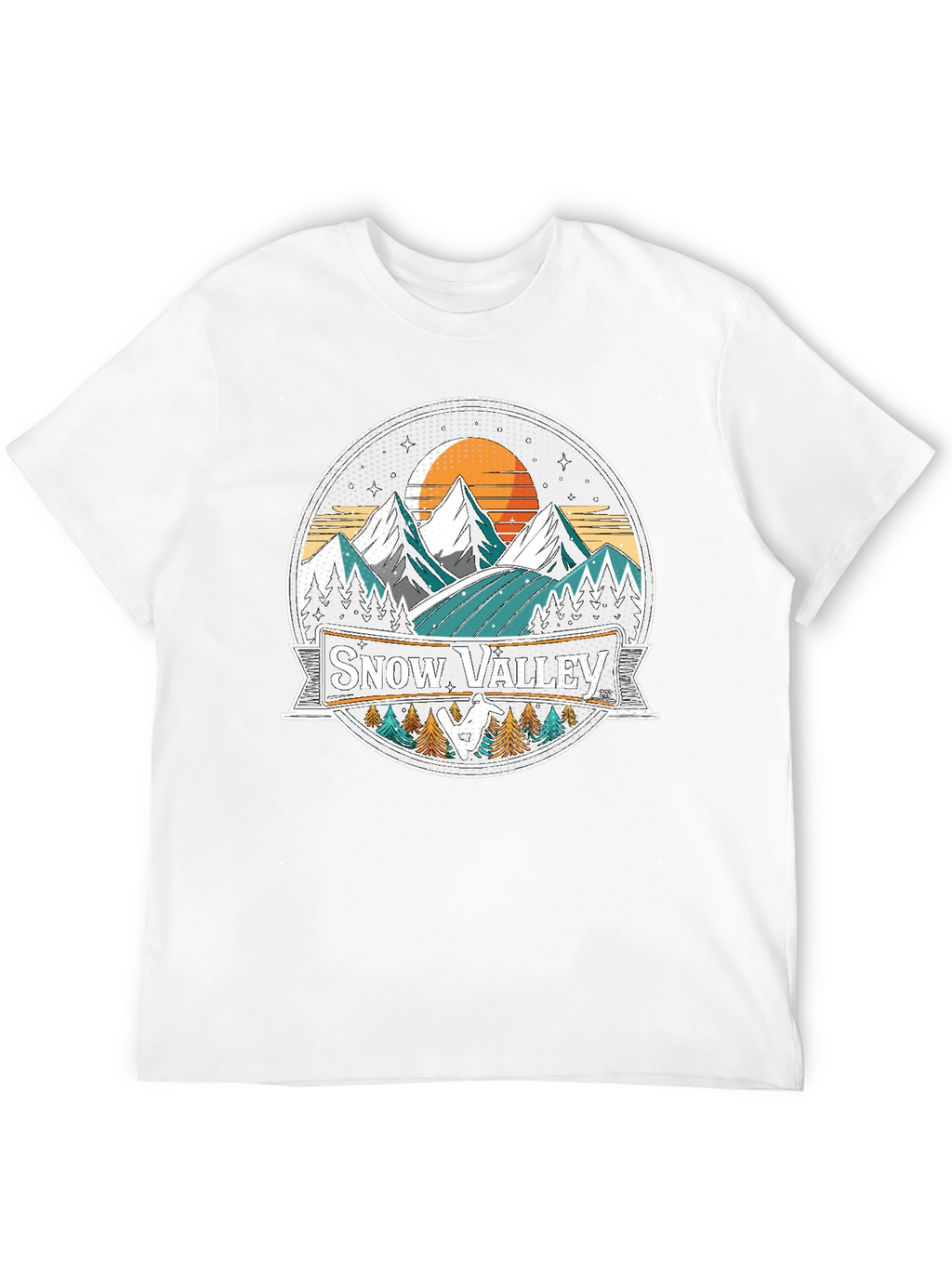 Snow Valley Graphic Tee - Mountain Adventure