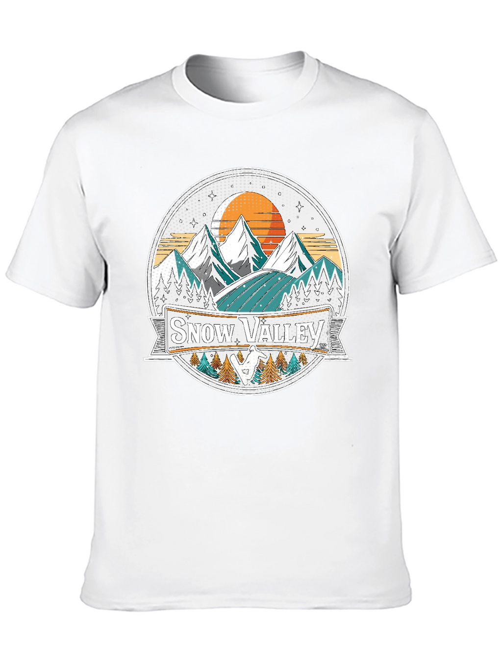 Snow Valley Graphic Tee - Mountain Adventure