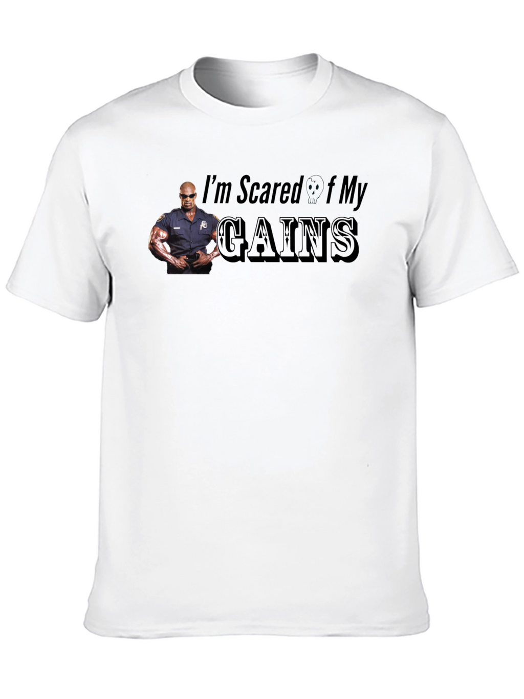 Im Scared Of My Gains Funny Graphic T-Shirt