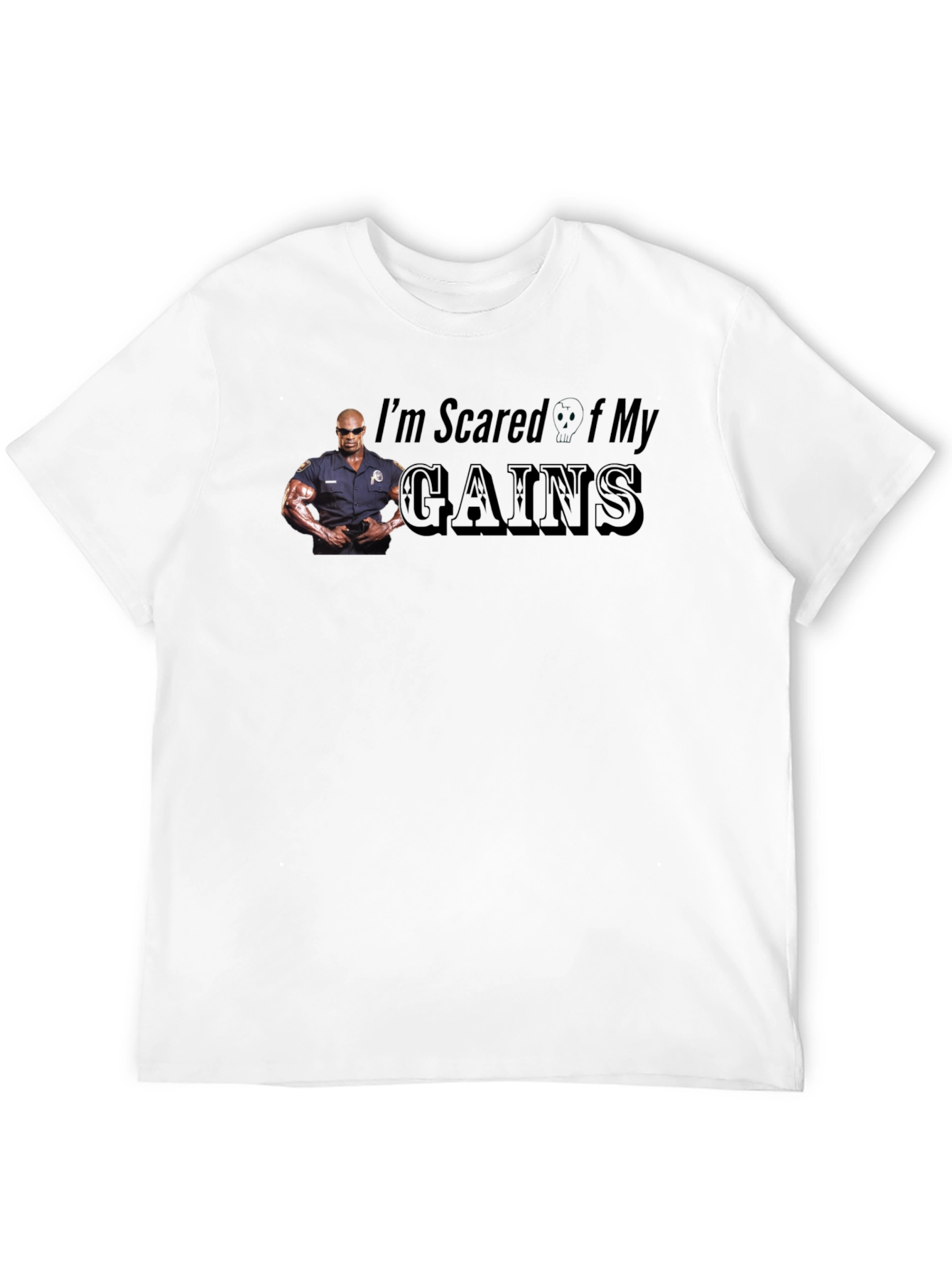 Im Scared Of My Gains Funny Graphic T-Shirt