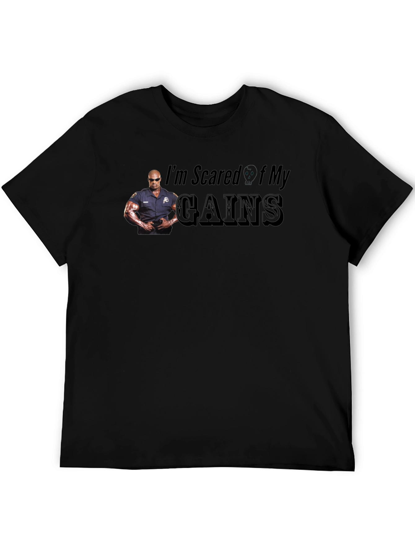 Im Scared Of My Gains Funny Graphic T-Shirt