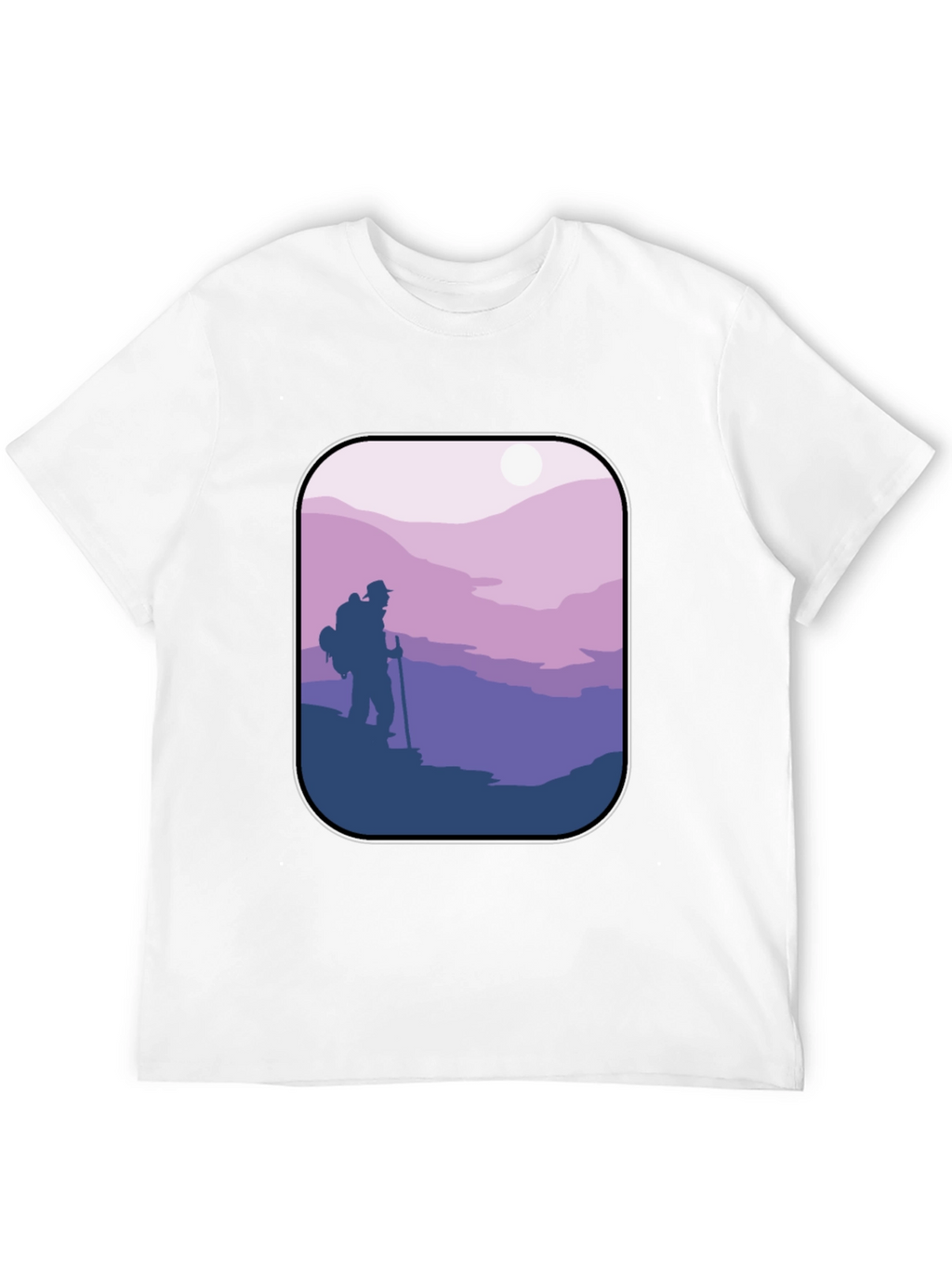 Hiking Adventure Graphic Tee - Black Cotton Comfort