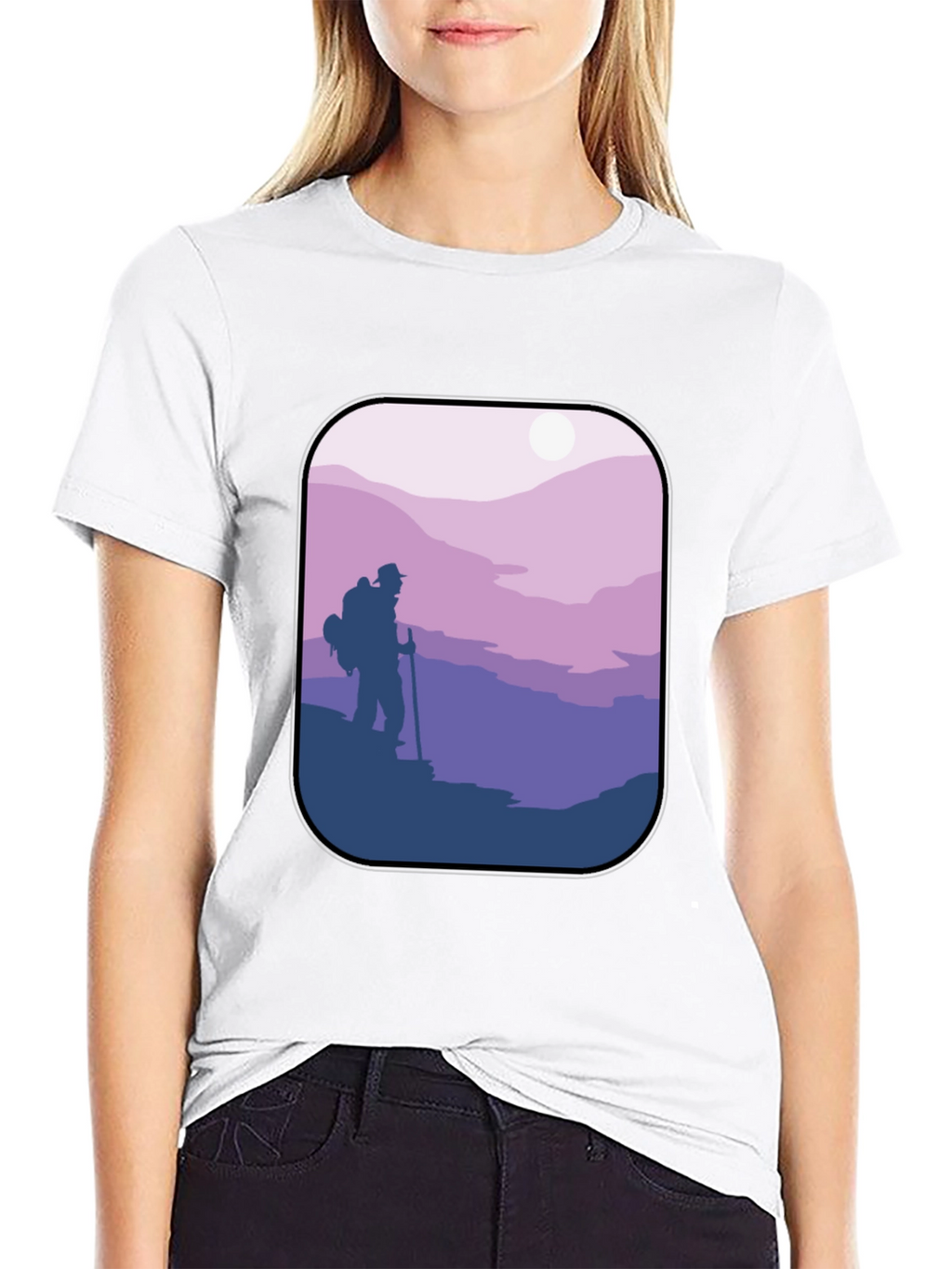 Hiking Adventure Graphic Tee - Black Cotton Comfort