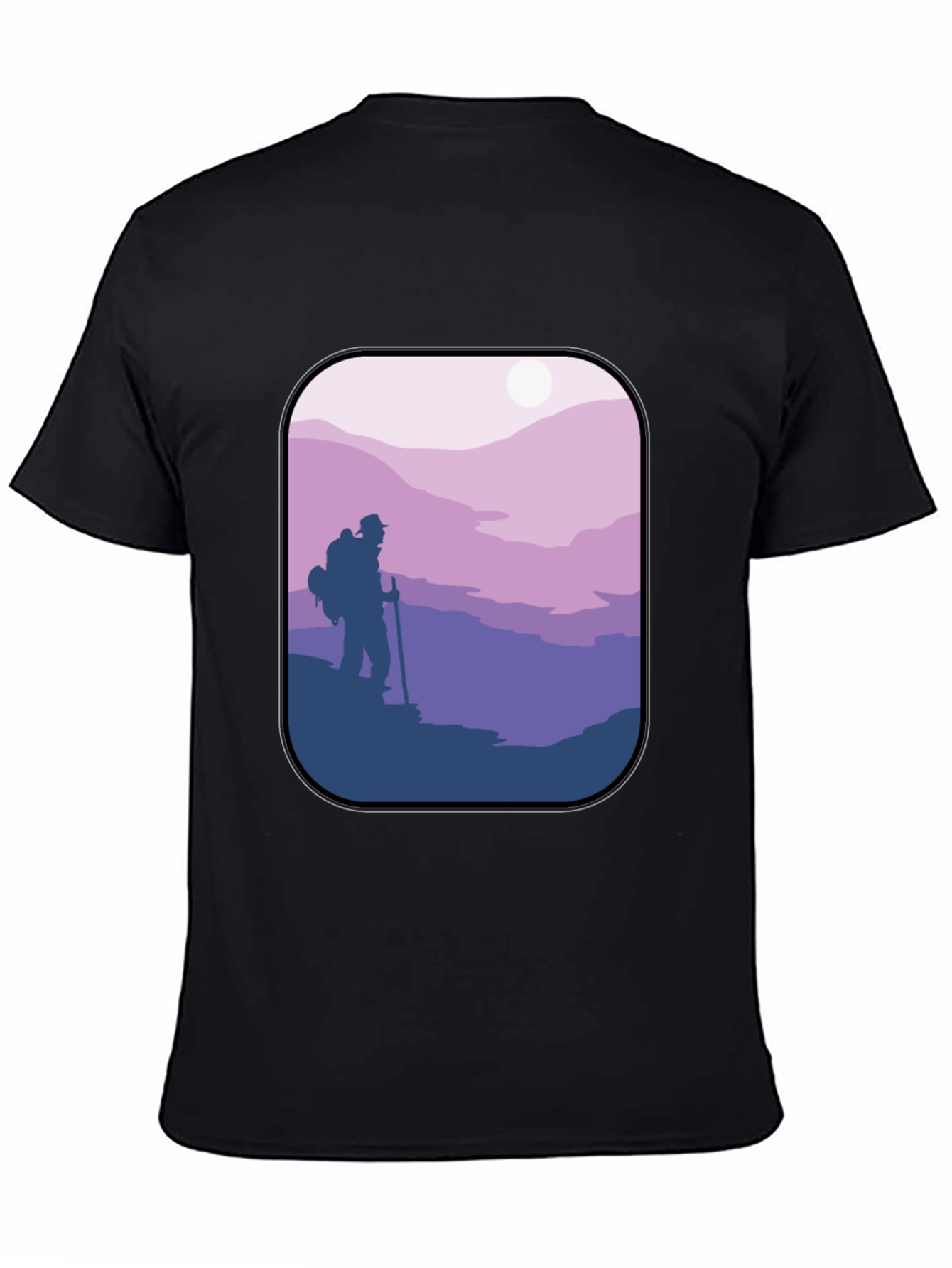 Hiking Adventure Graphic Tee - Black Cotton Comfort