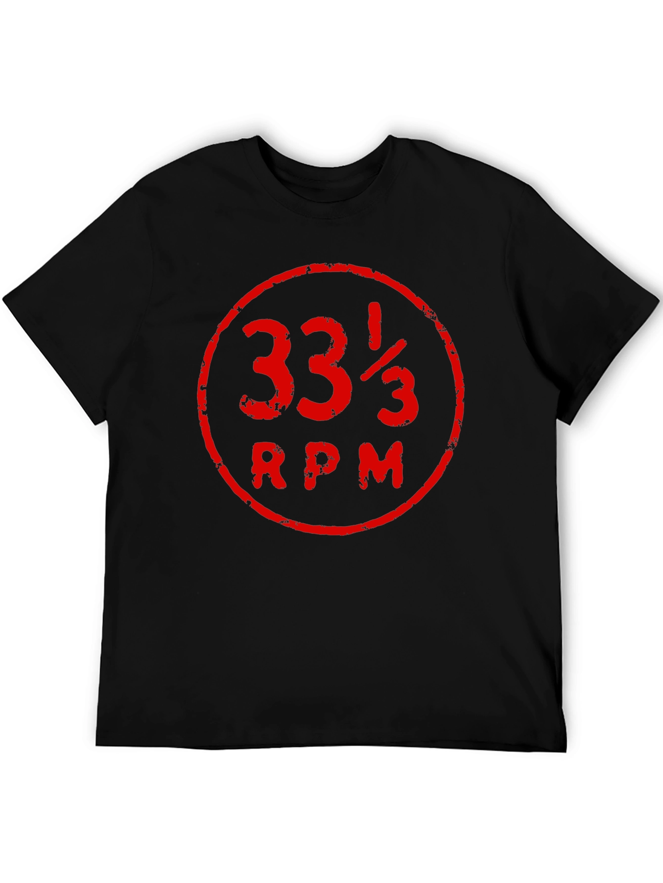 33 1/3 RPM Black Graphic Tee - Vintage Record Lover