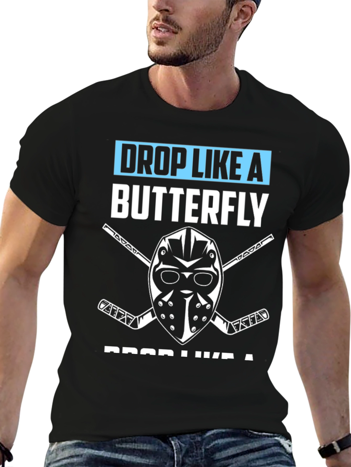 Drop Like a Butterfly Hockey T-Shirt