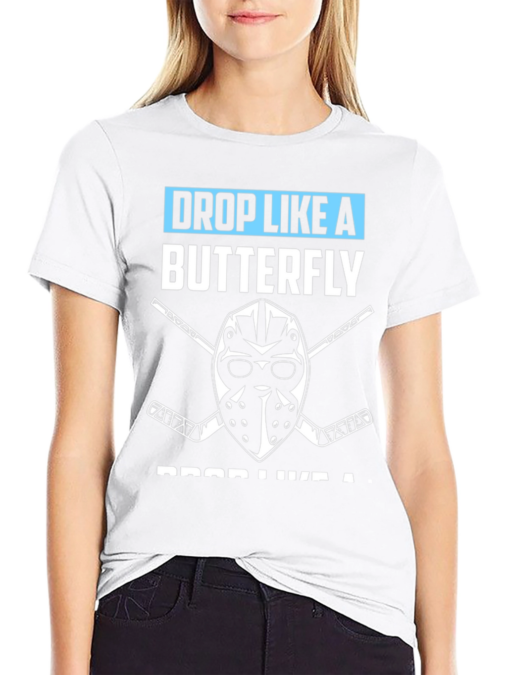 Drop Like a Butterfly Hockey T-Shirt