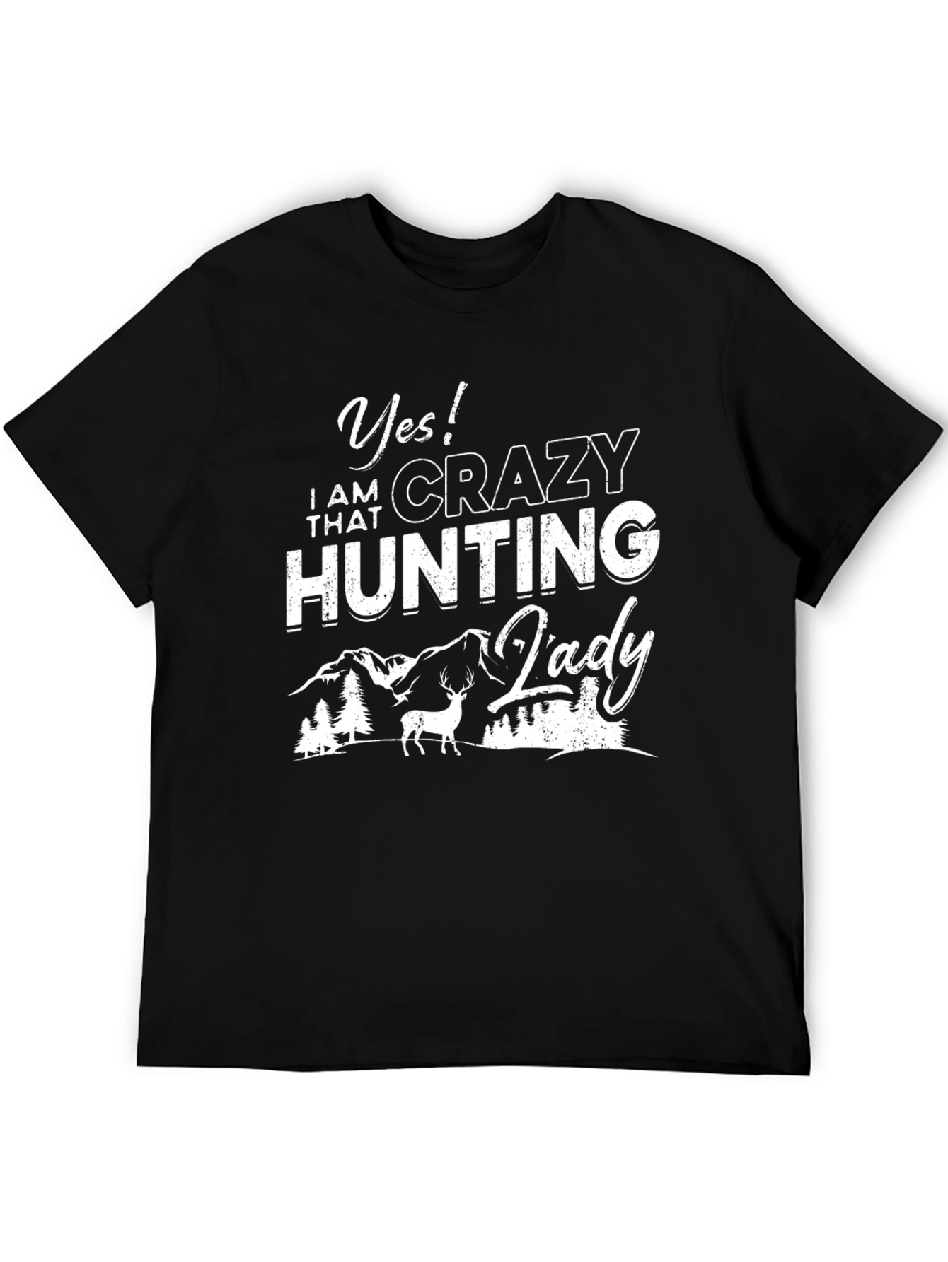 Crazy Hunting Lady Graphic Tee