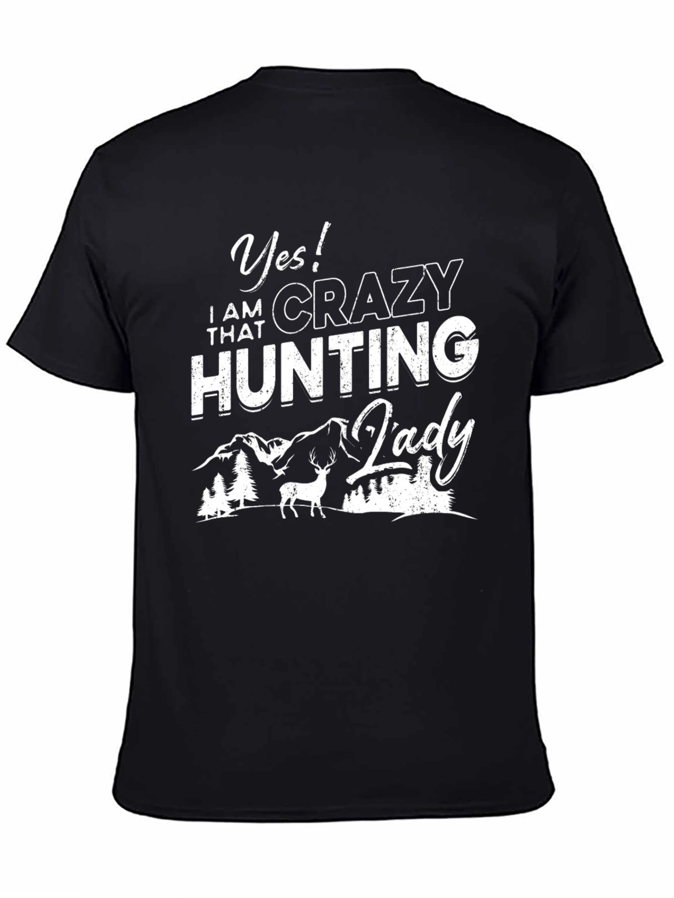 Crazy Hunting Lady Graphic Tee