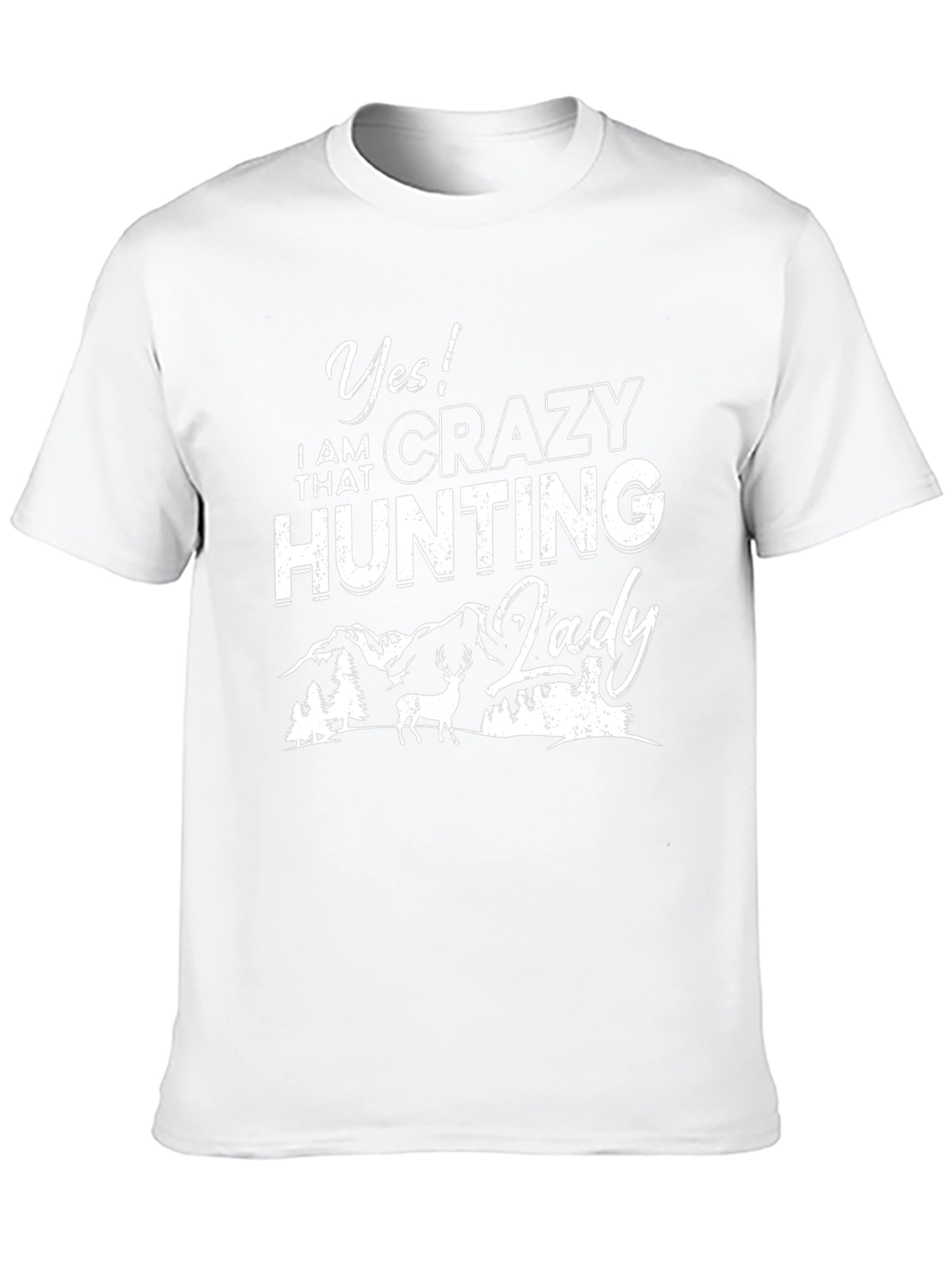 Crazy Hunting Lady Graphic Tee