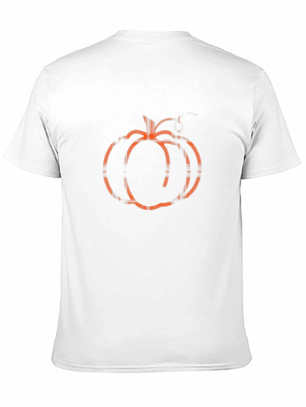 Pumpkin Plaid Graphic Tee - Black Cotton Blend