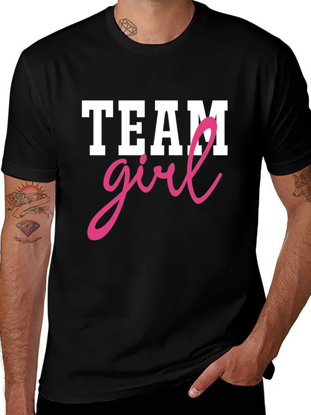 Team Girl T-Shirt - Baby Gender Reveal Party
