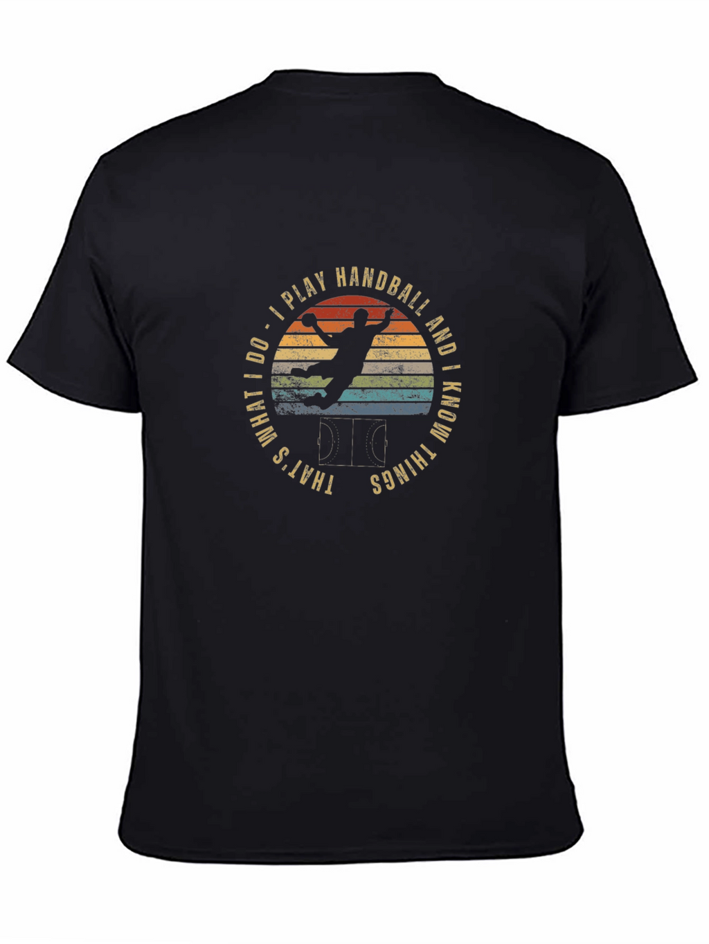 Handball Player Retro Graphic T-Shirt