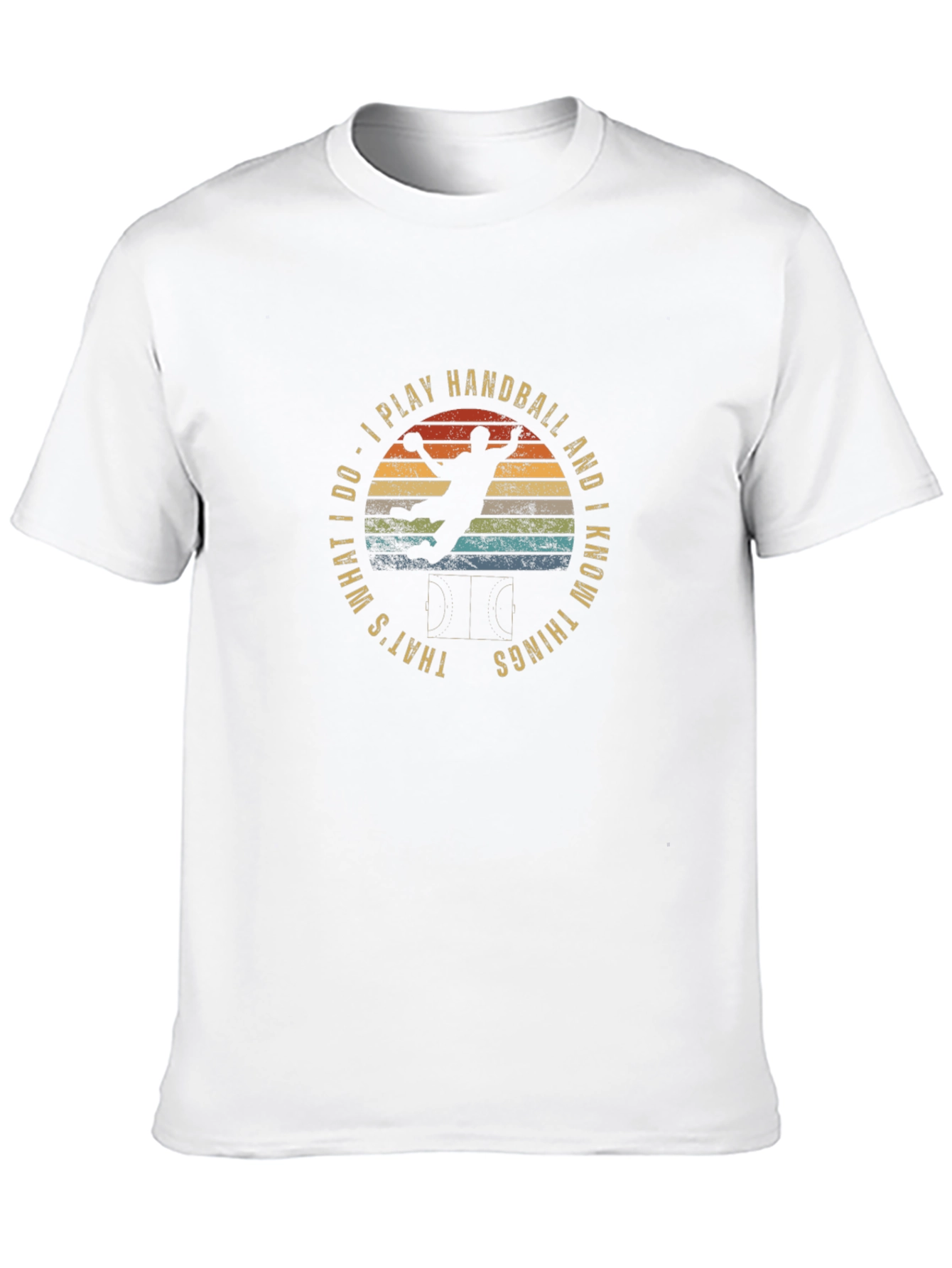 Handball Player Retro Graphic T-Shirt