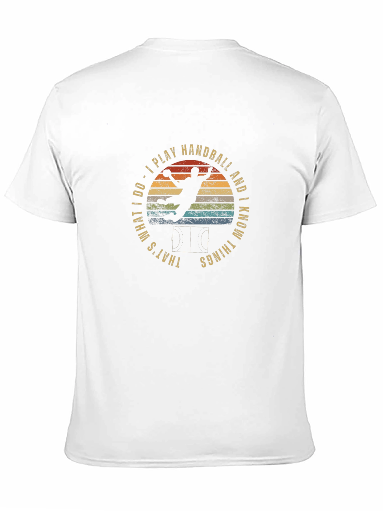 Handball Player Retro Graphic T-Shirt