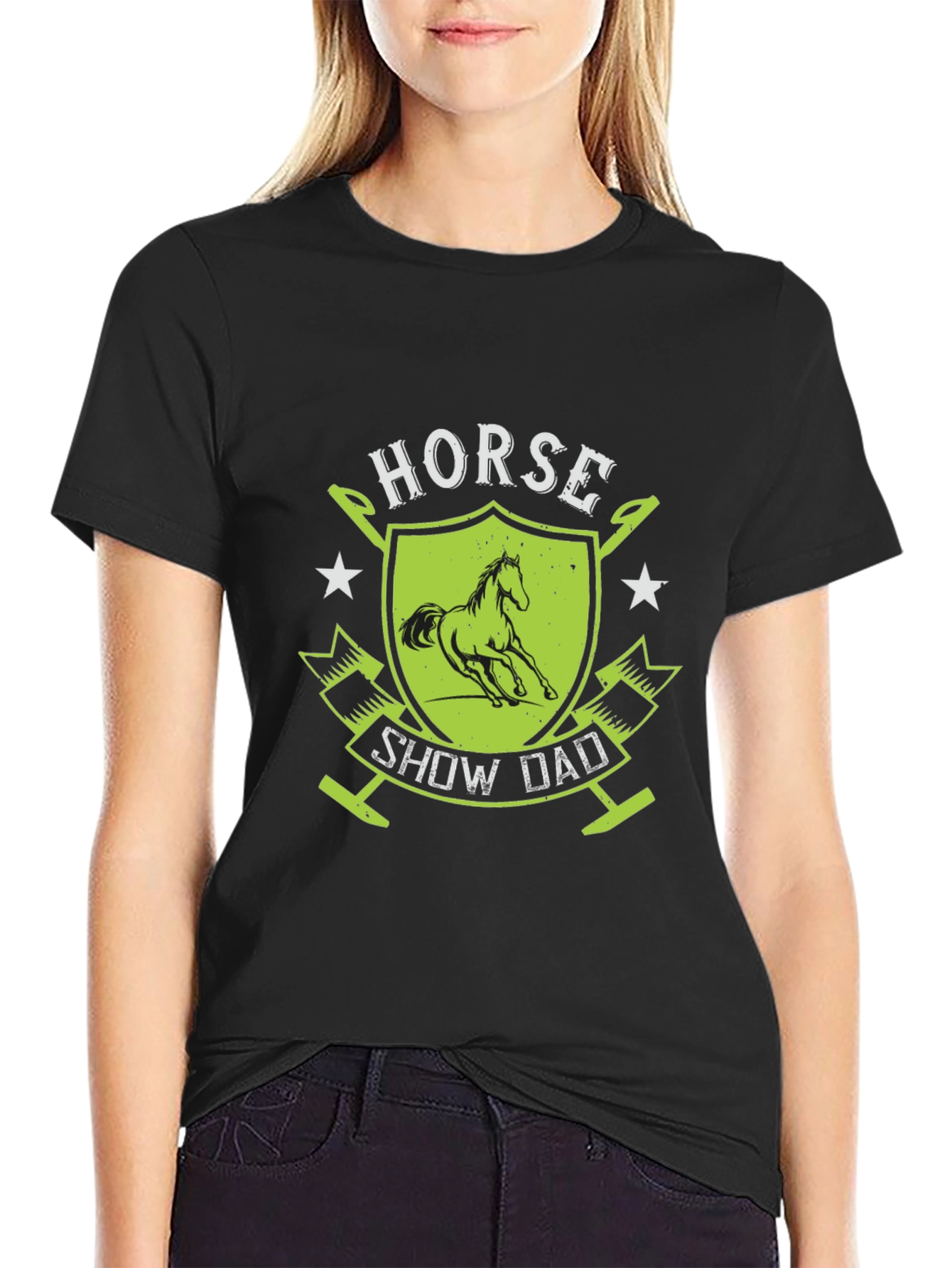 Horse Show Dad Graphic Tee - Equestrian Father T-Shirt