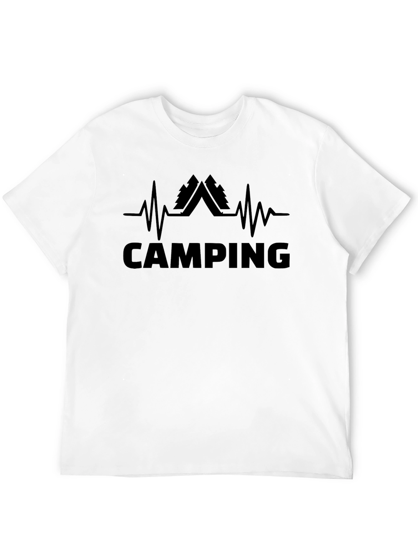 Camping Heartbeat T-Shirt - Nature Adventure Tee