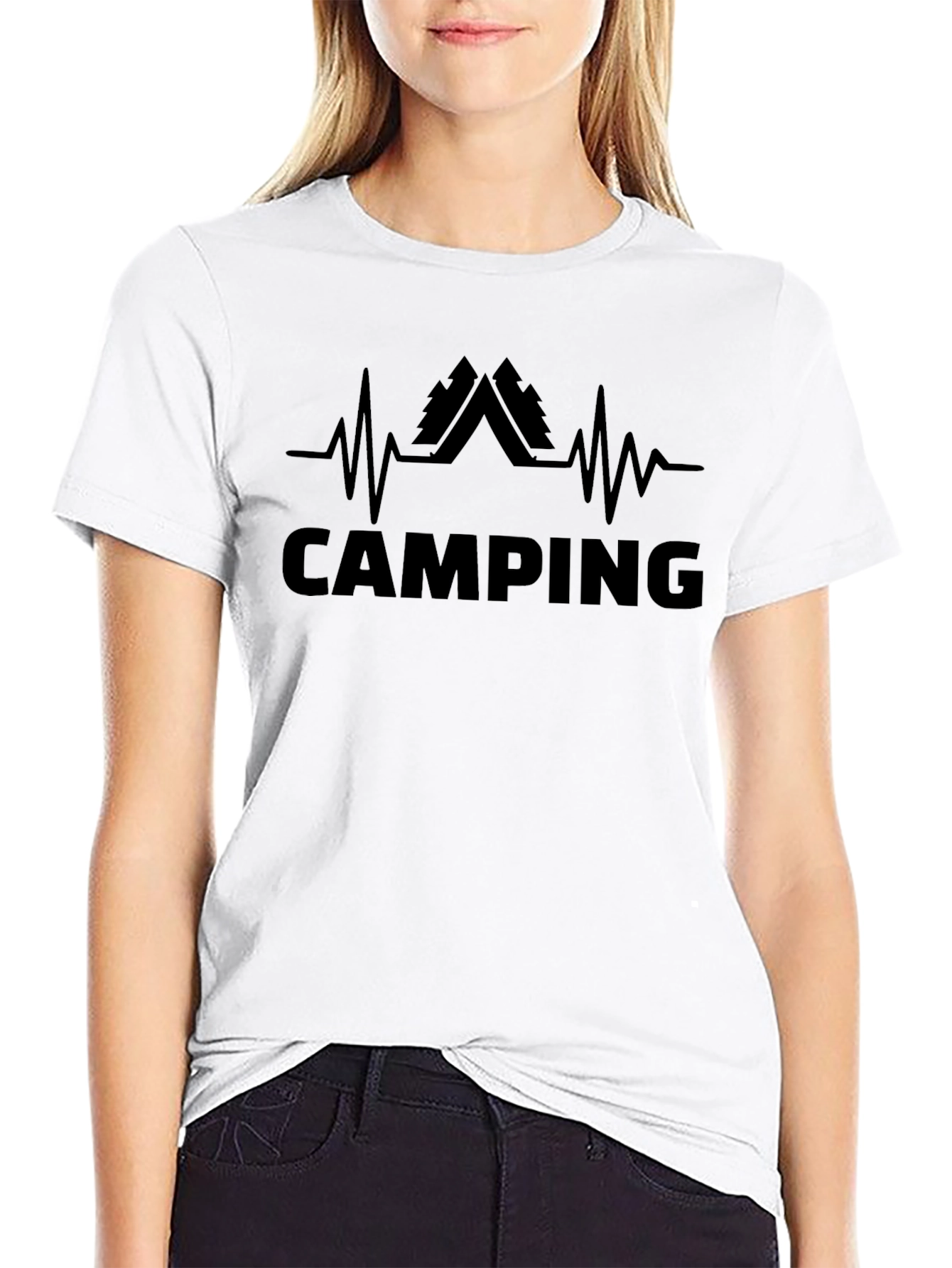 Camping Heartbeat T-Shirt - Nature Adventure Tee