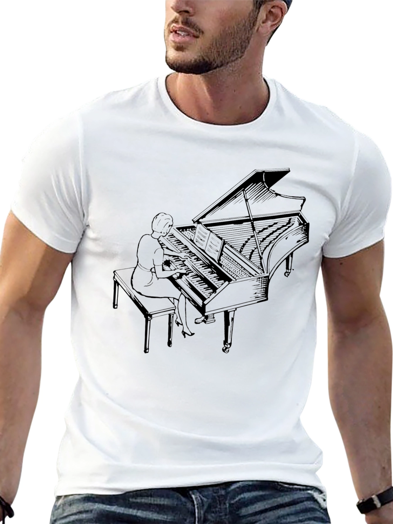 Grand Piano Player Graphic Tee