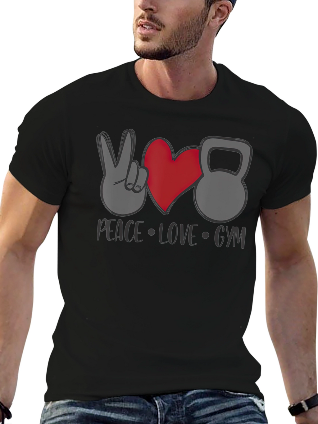 Peace Love Gym Graphic Tee