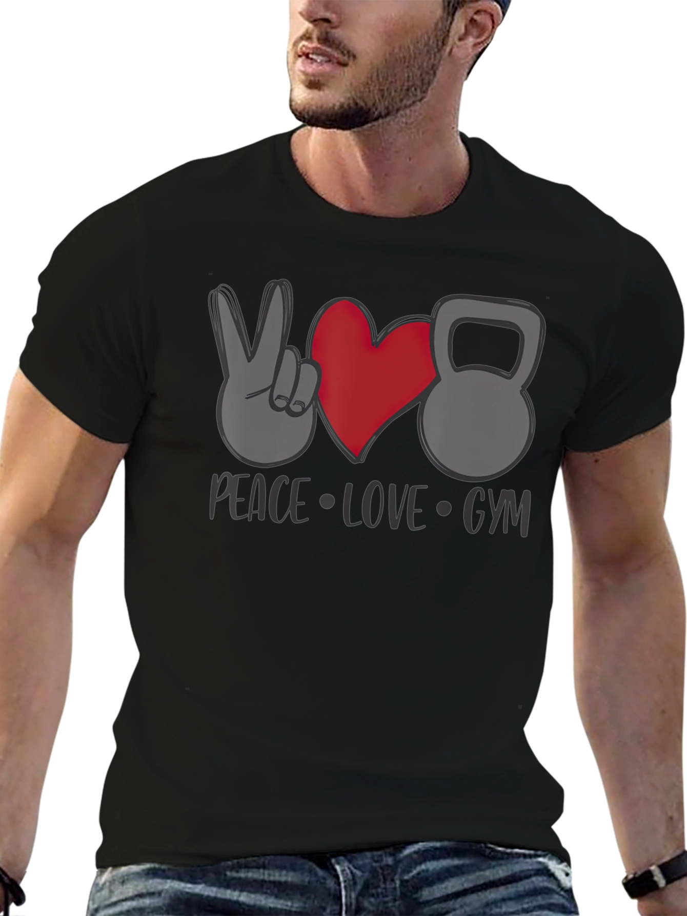 Peace Love Gym Graphic Tee