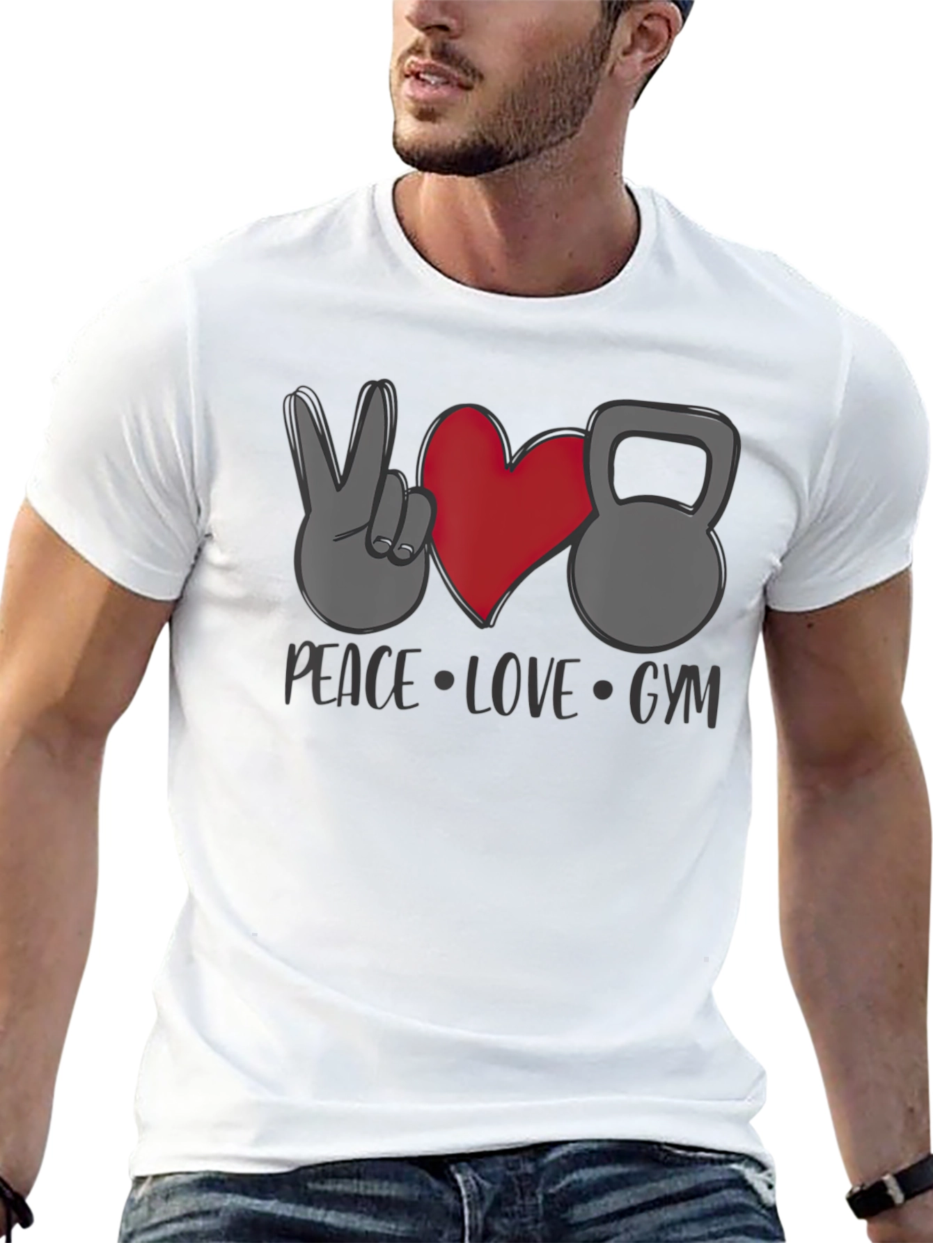 Peace Love Gym Graphic Tee