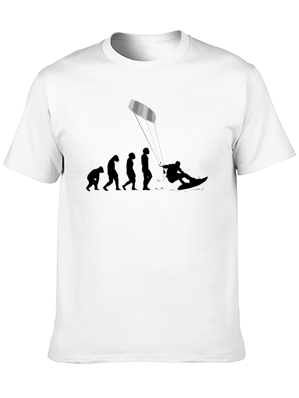 Evolution of Kiteboarding T-Shirt - Black Cotton Tee