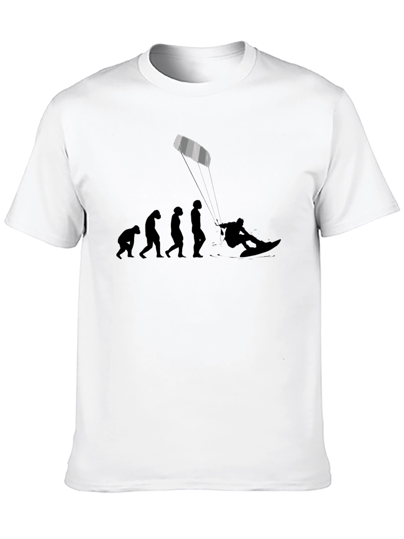 Evolution of Kiteboarding T-Shirt - Black Cotton Tee