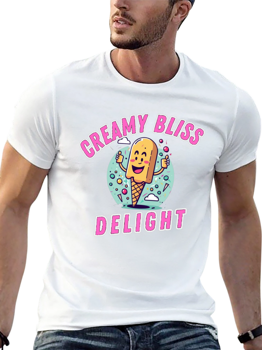Creamy Bliss Delight Graphic T-Shirt