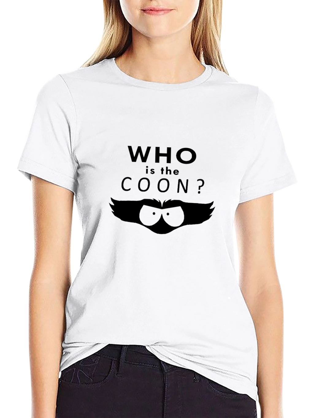 Who is the Coon? Graphic T-Shirt - Black