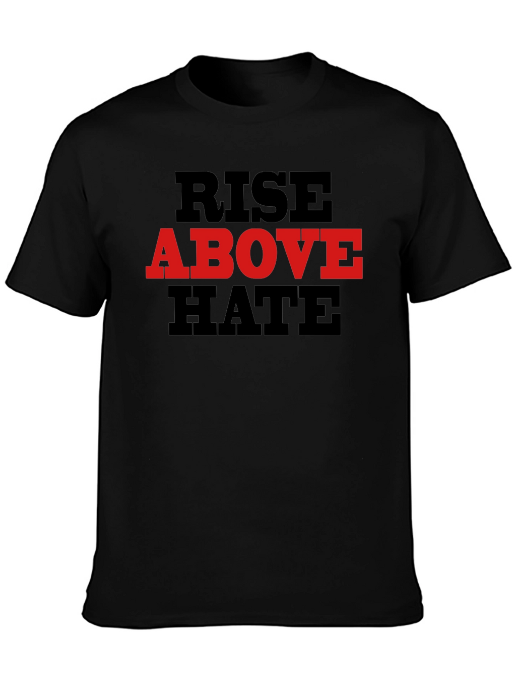 Rise Above Hate Graphic Tee - Black Cotton Blend