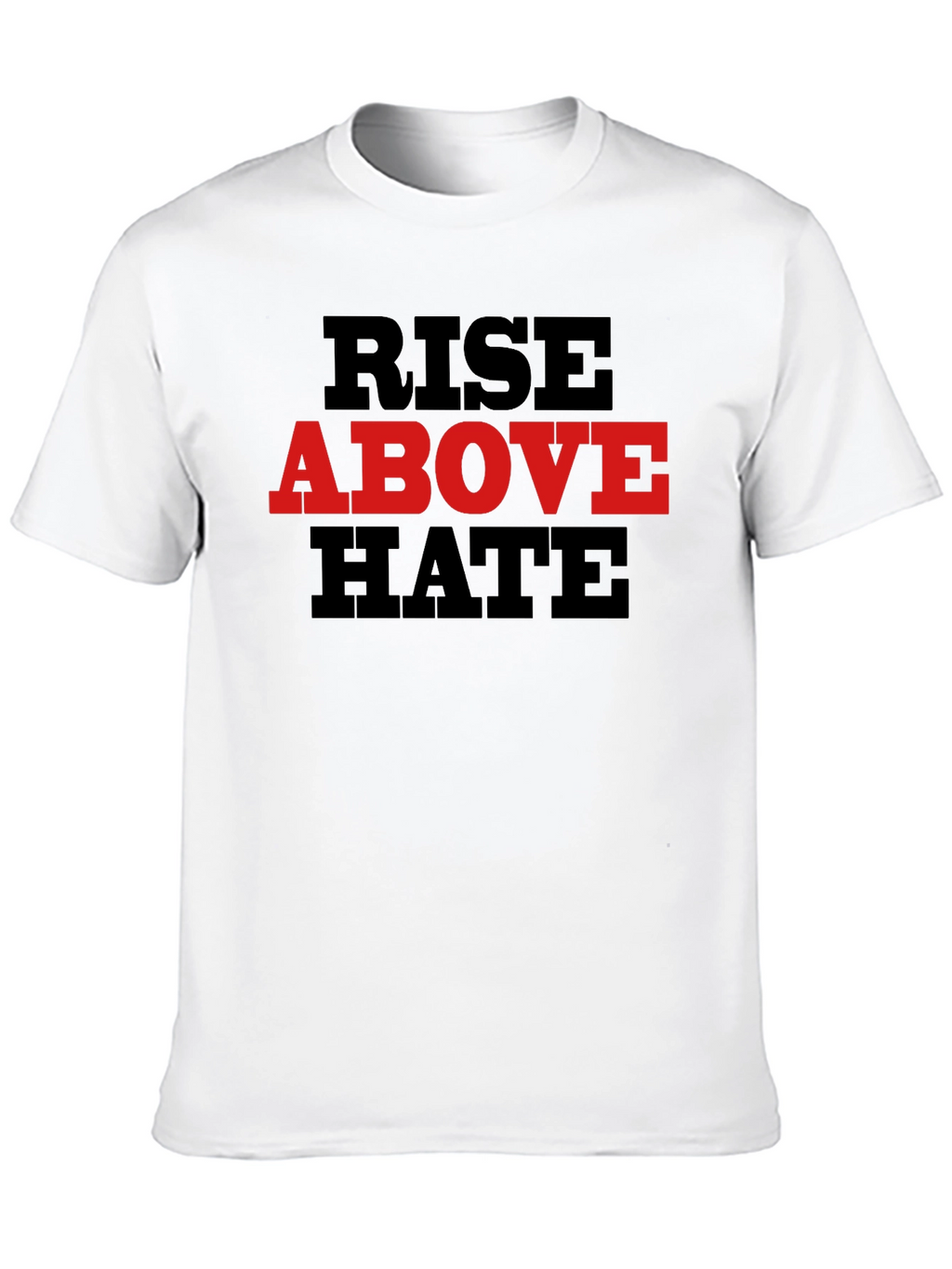 Rise Above Hate Graphic Tee - Black Cotton Blend