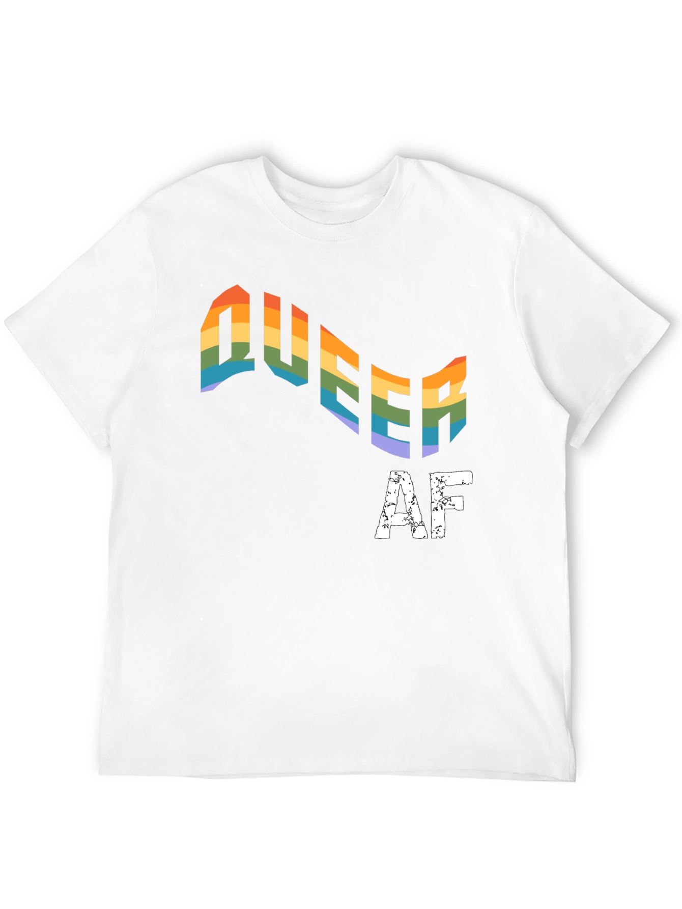 Queer AF Rainbow Pride T-Shirt