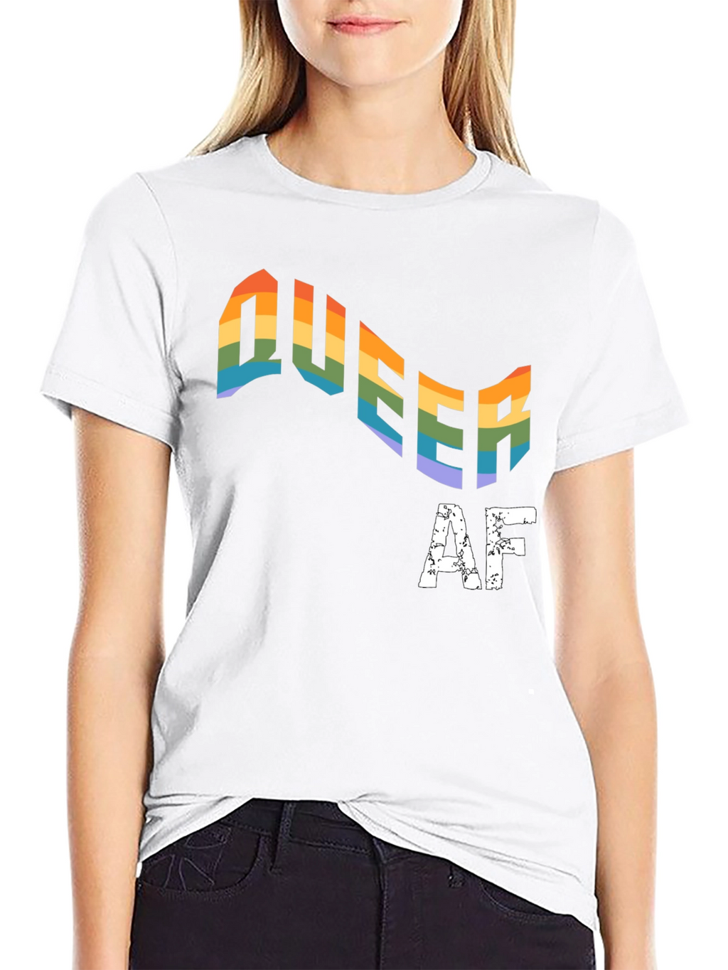 Queer AF Rainbow Pride T-Shirt