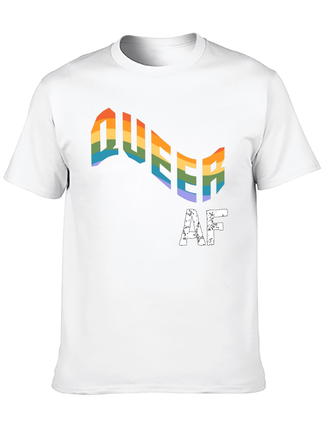 Queer AF Rainbow Pride T-Shirt