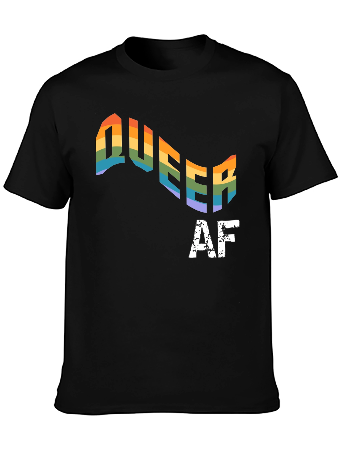 Queer AF Rainbow Pride T-Shirt