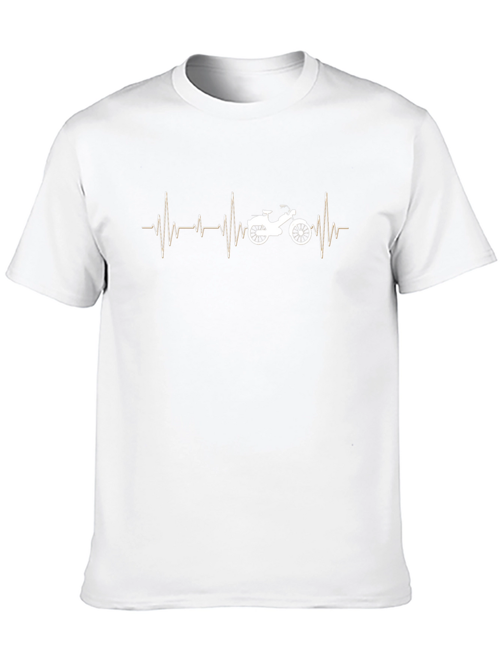 Motorcycle Heartbeat T-Shirt - Black