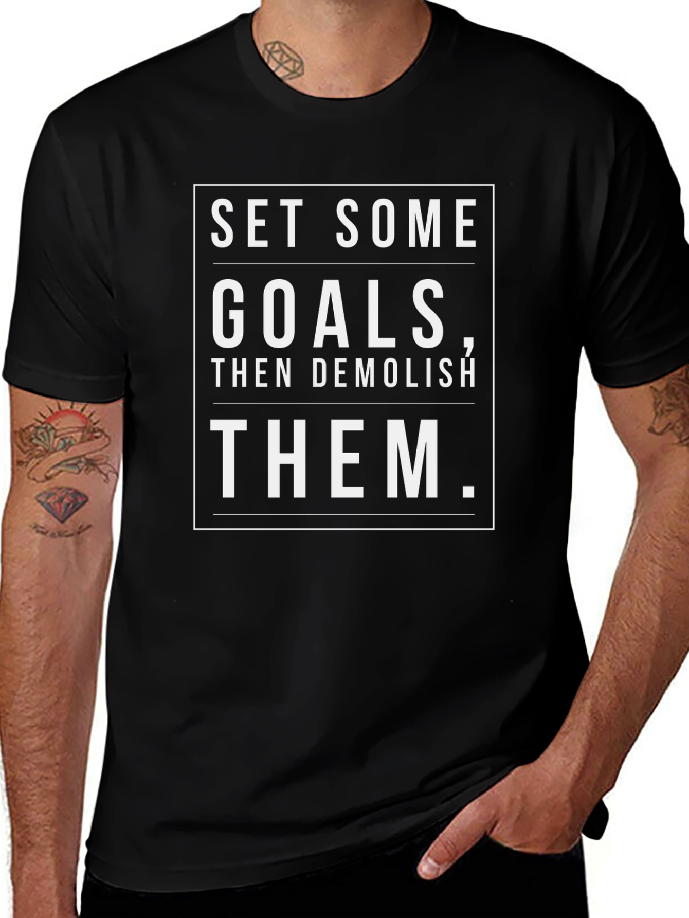 Goal Getter Black Graphic T-Shirt