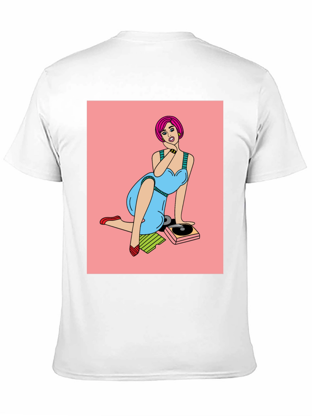 Retro Pop Art Graphic Tee - Vinyl Vibes
