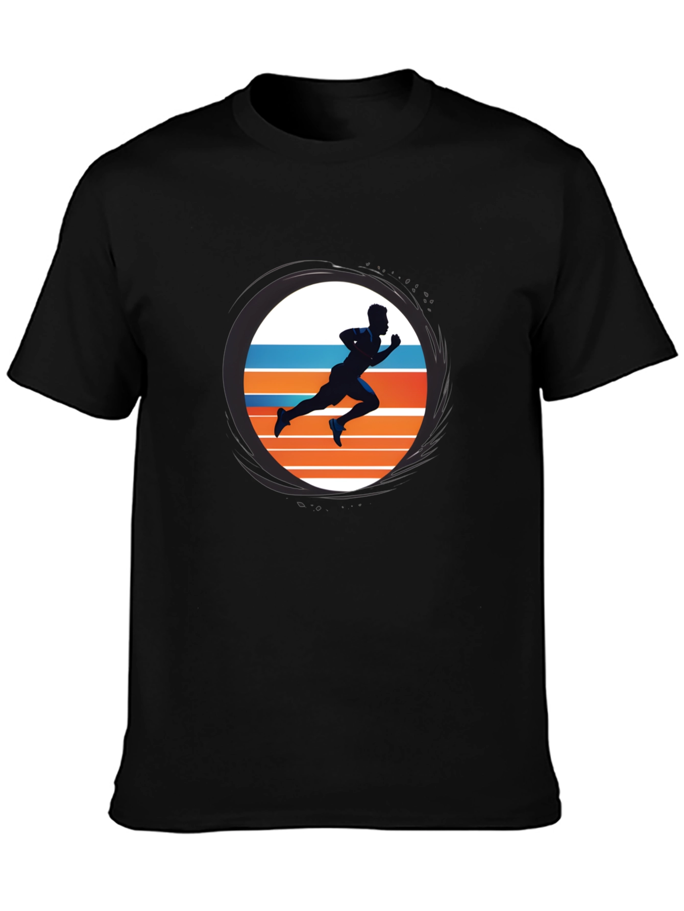 Runner Graphic Tee - Sporty Black T-Shirt