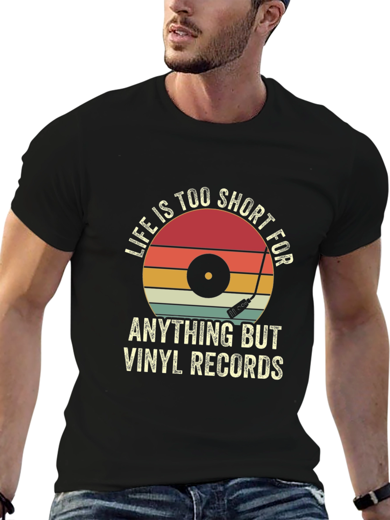 Vinyl Records Graphic T-Shirt