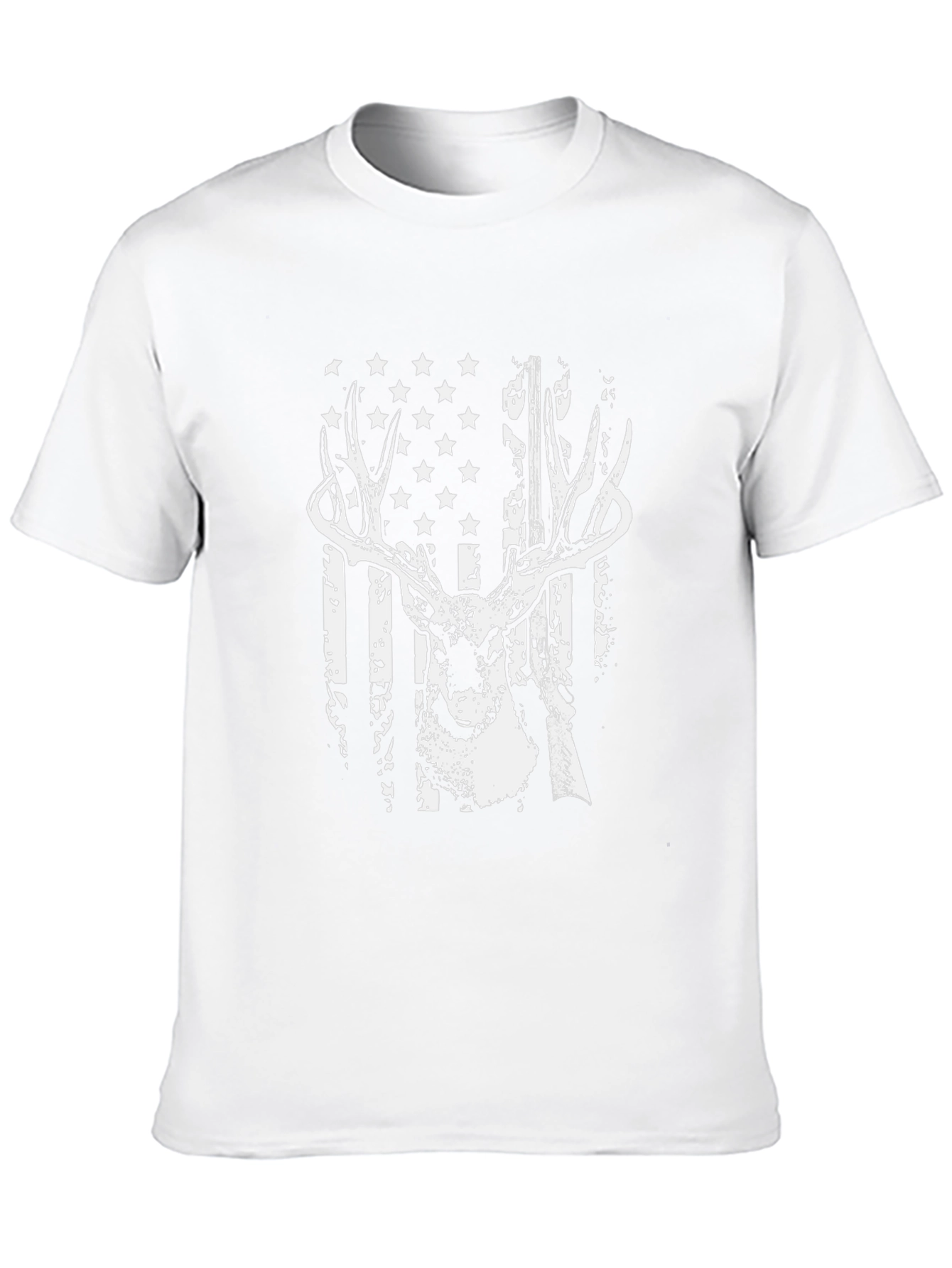 Deer Hunting American Flag T-Shirt