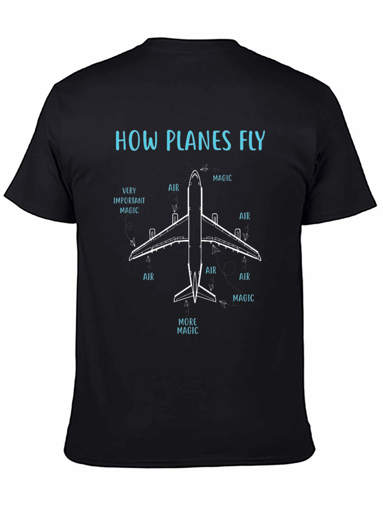 How Planes Fly Graphic Tee - Aviation Humor T-Shirt